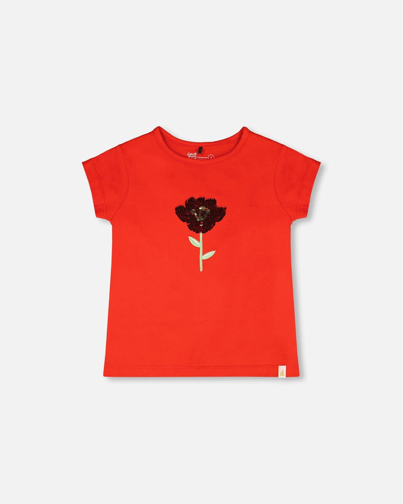 Organic Cotton Jersey T-Shirt Red