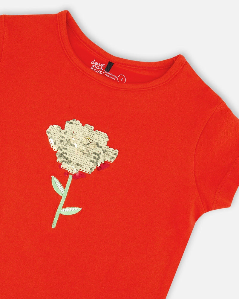 Organic Cotton Jersey T-Shirt Red