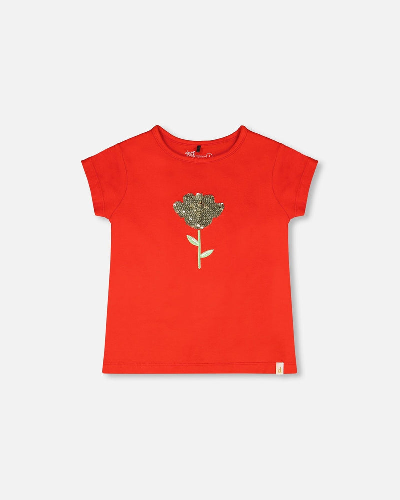 Organic Cotton Jersey T-Shirt Red