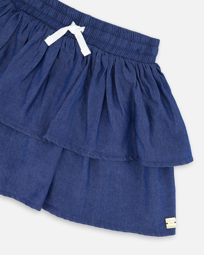 Blue Chambray Skort