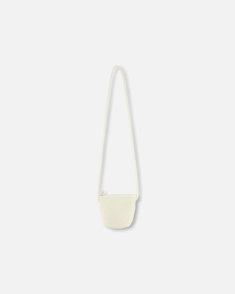 Strawberry Straw Purse Beige