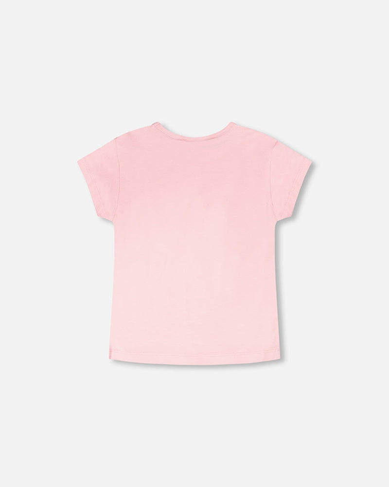 Organic Cotton Jersey Ice Cream T-Shirt Pink