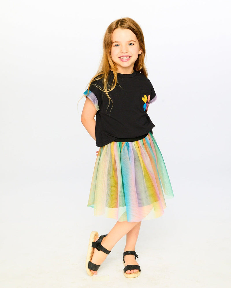 Organic Cotton And Mesh Dress Black