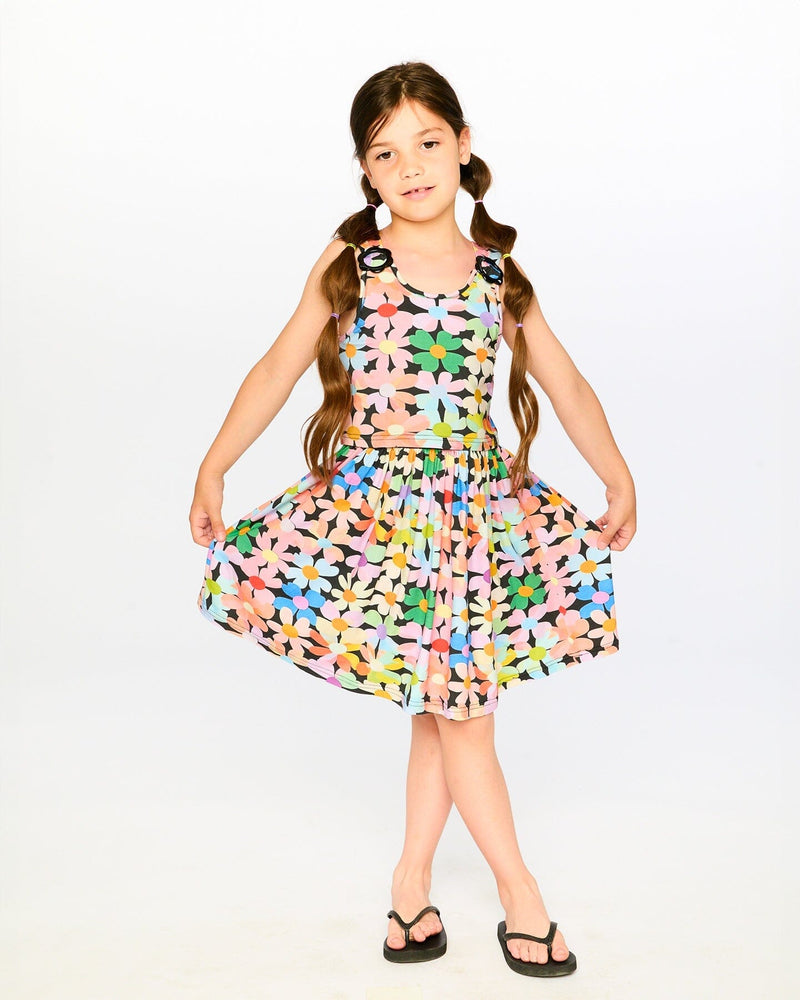 Dress Black Printed Flowers
