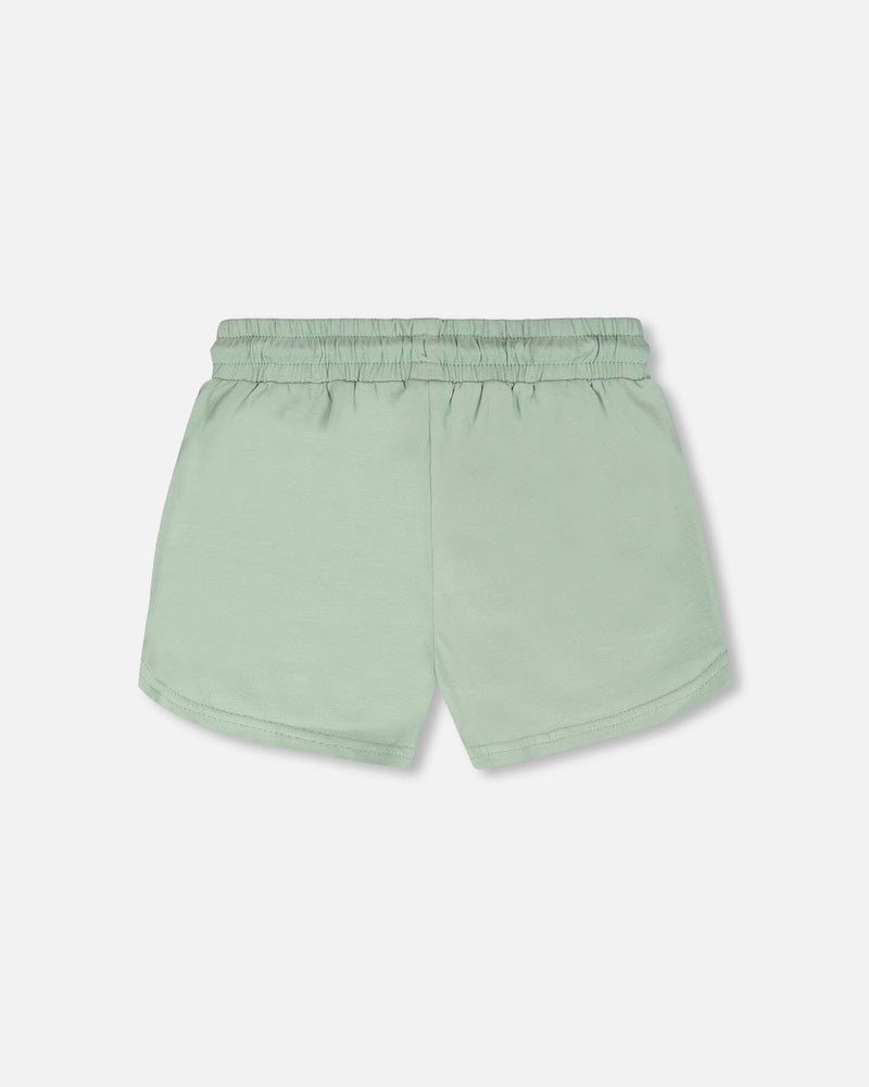 Organic Cotton Jersey Shorts Sage Green
