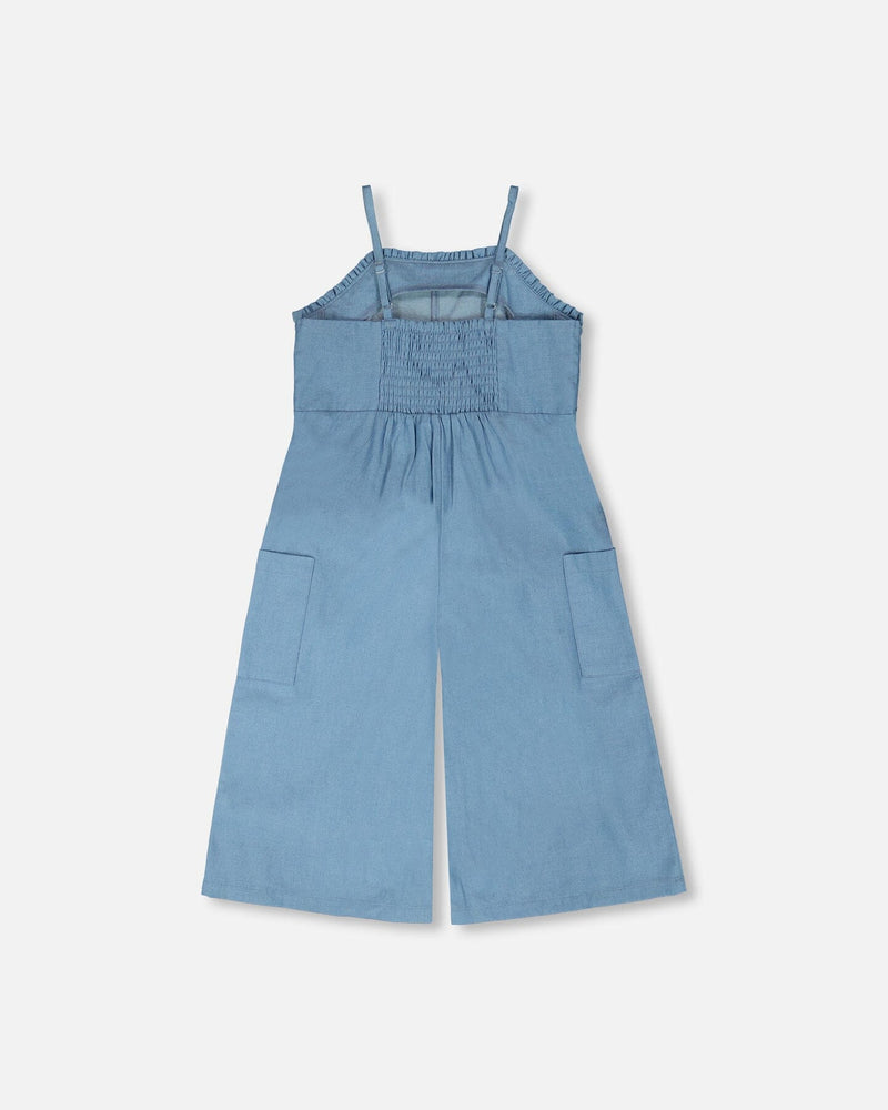 Light Blue Chambray Jumpsuit