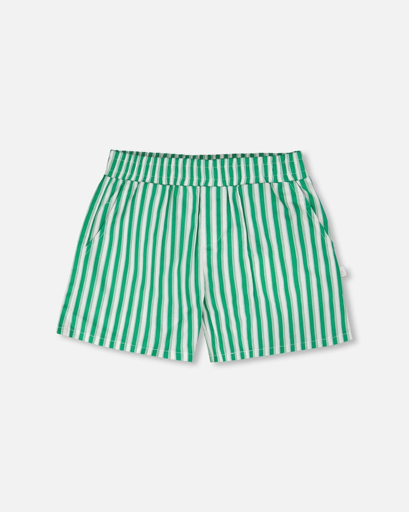 Striped Shorts Green