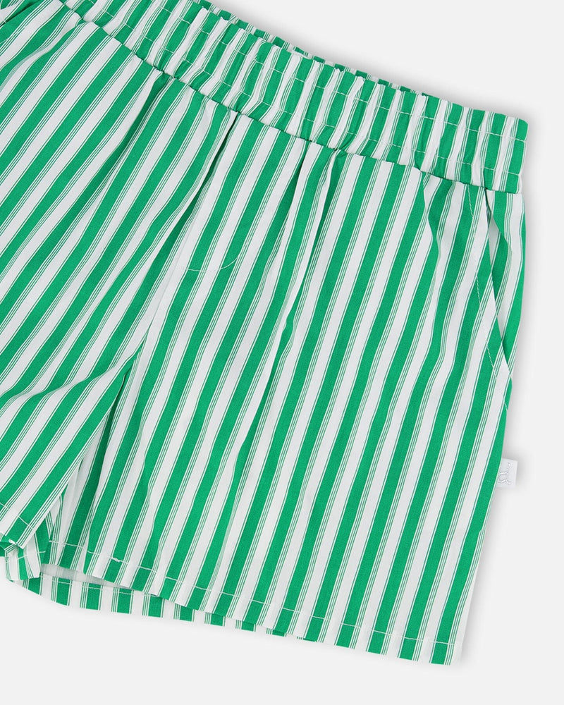 Striped Shorts Green