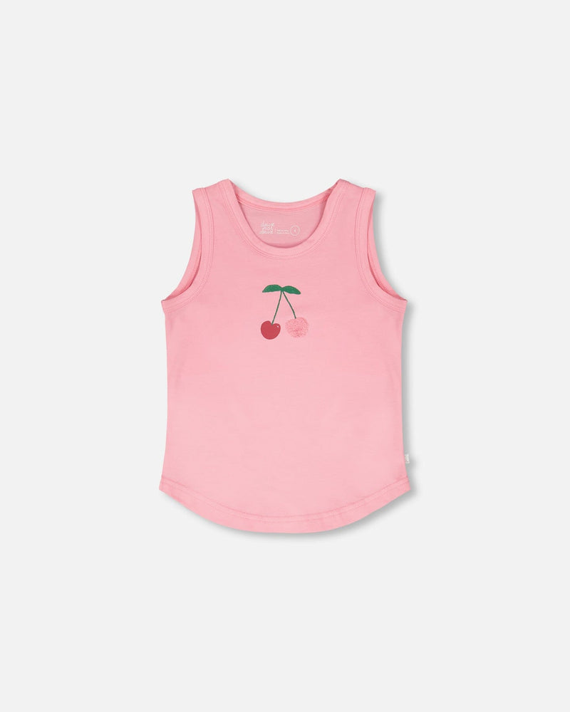 Organic Cotton Jersey Tank Top Pink