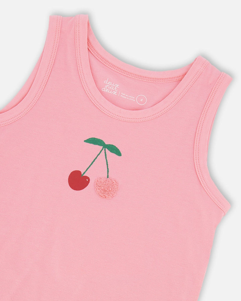 Organic Cotton Jersey Tank Top Pink