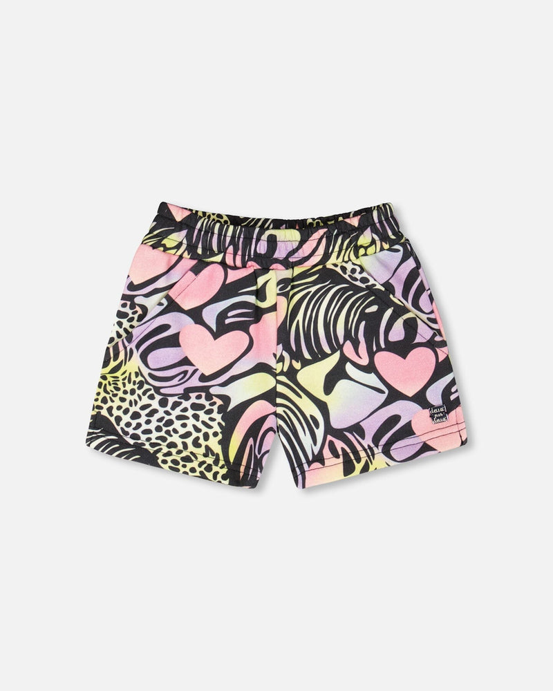 French Terry Shorts Black Multicolor