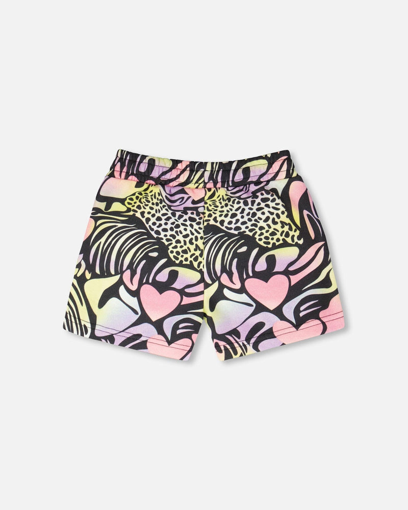 French Terry Shorts Black Multicolor