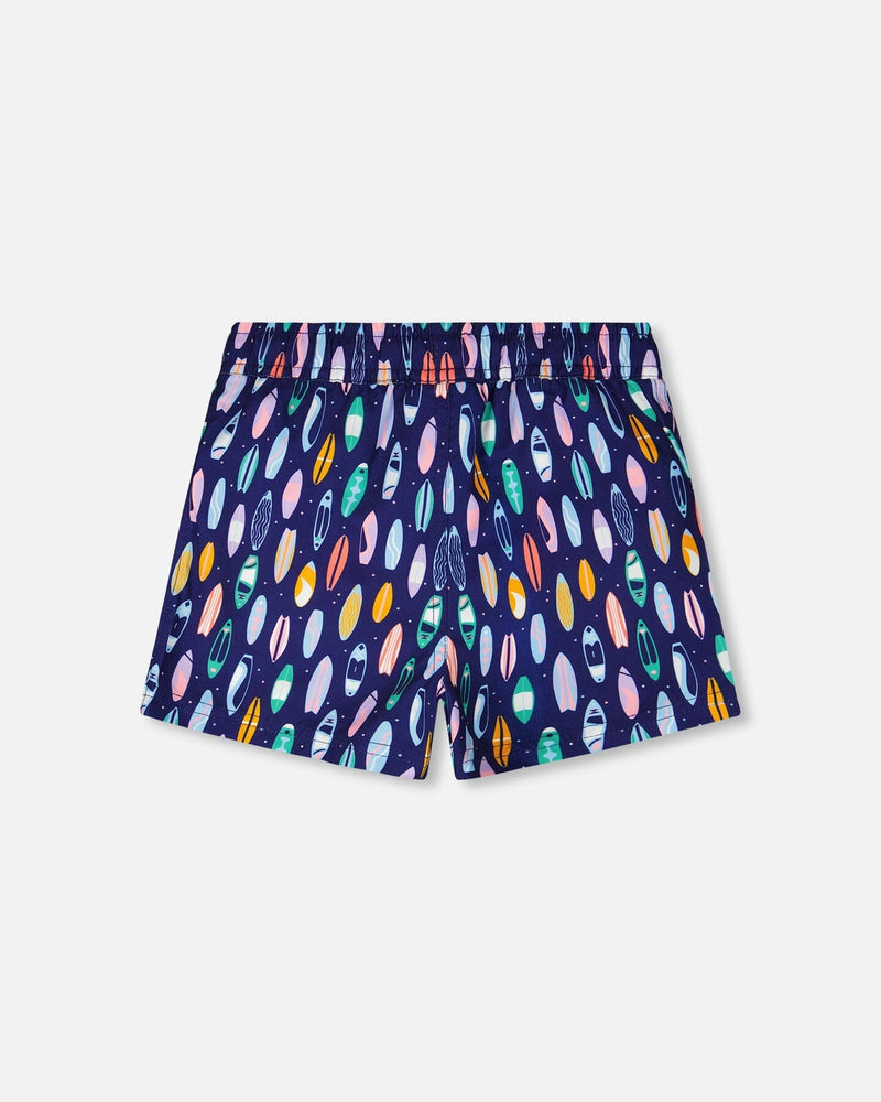 Boardshorts Blue Surfboard Print