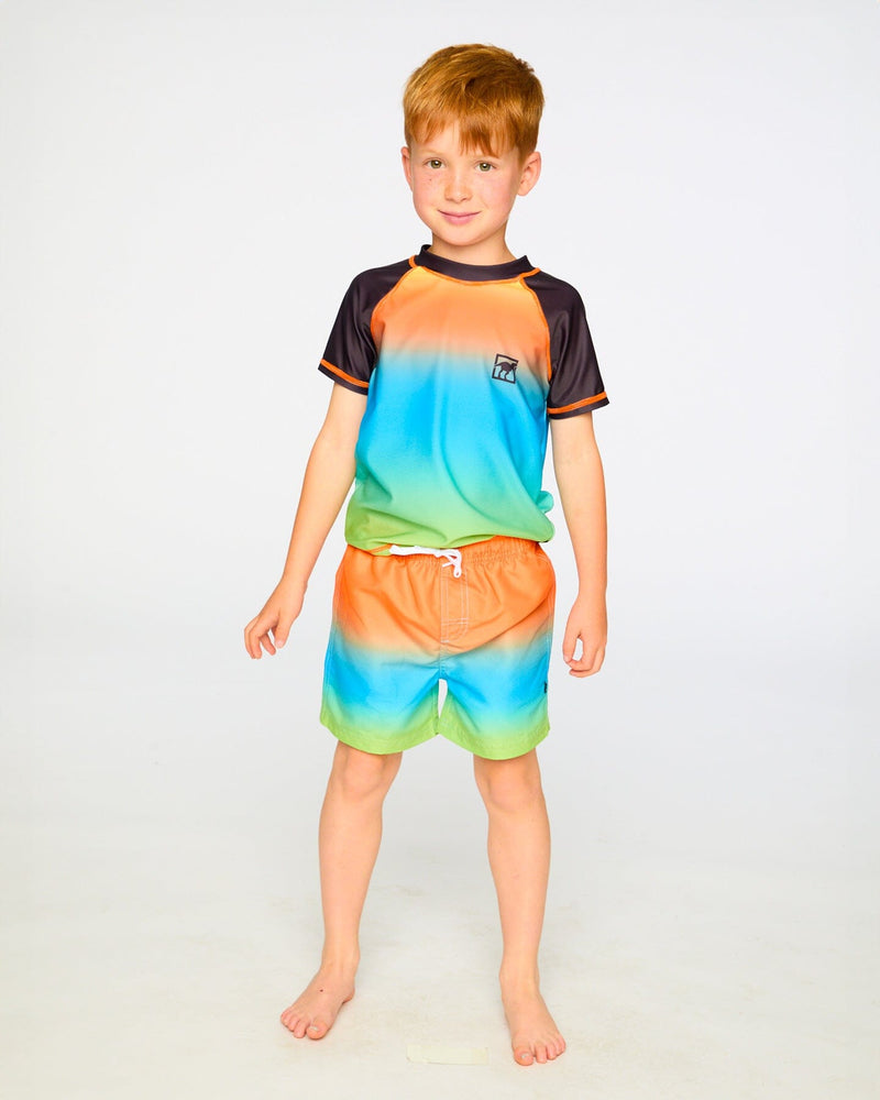Boardshorts Orange Blue And Green Gradient