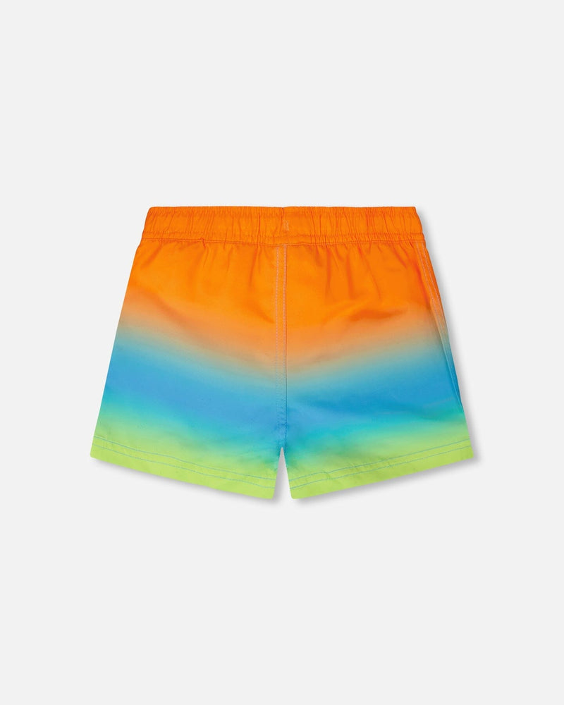 Boardshorts Orange Blue And Green Gradient