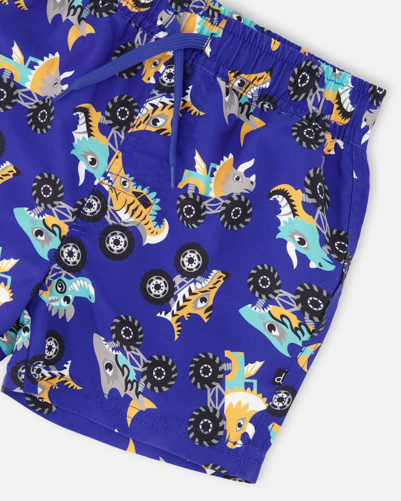 Boardshorts Blue Truck Print
