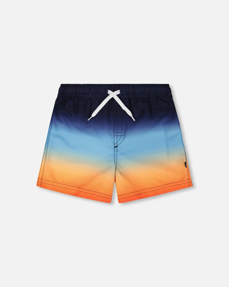 Swim Trunks Blue And Orange Gradient
