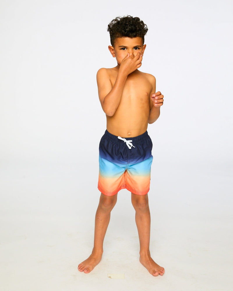 Swim Trunks Blue And Orange Gradient