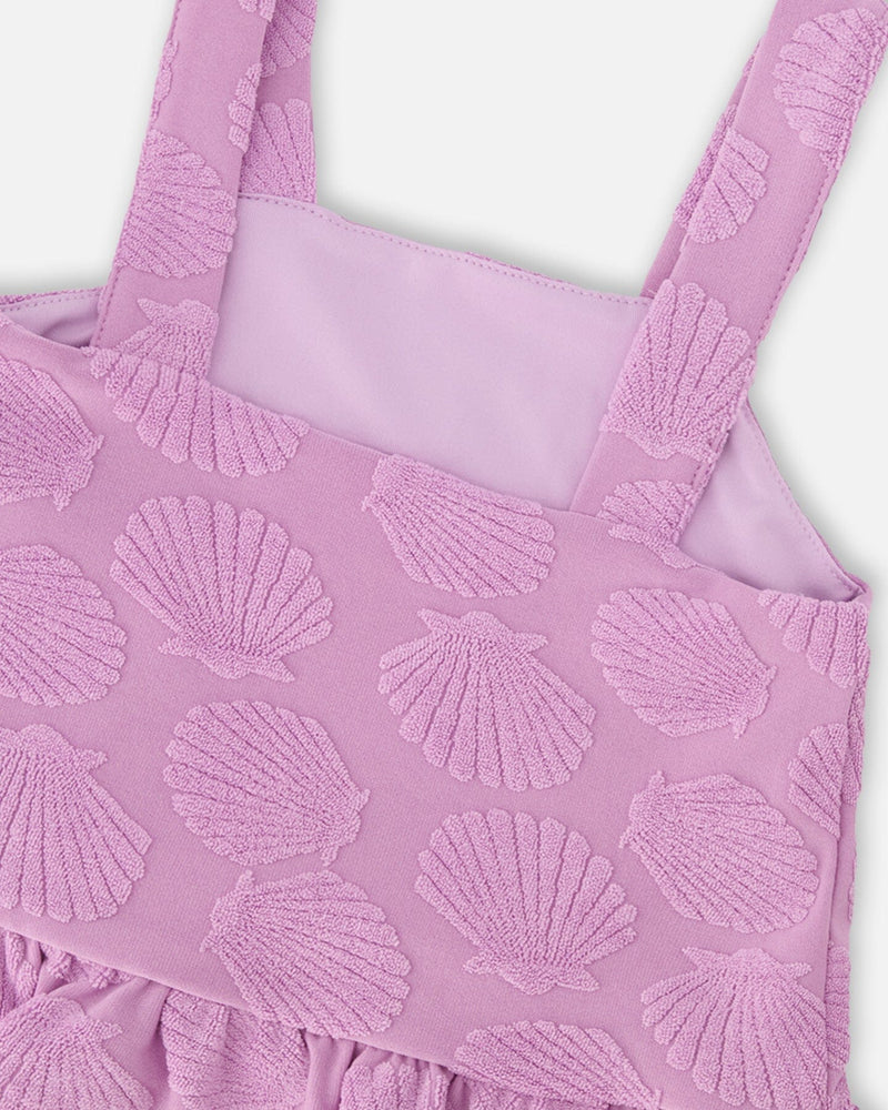 Terry Tank Top With Shorts Set Lilac