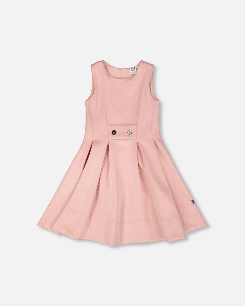 Sleeveless Neoprene Dress Pale Pink