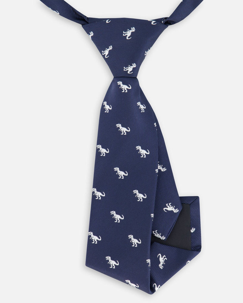 Neck Tie Blue Dino Print