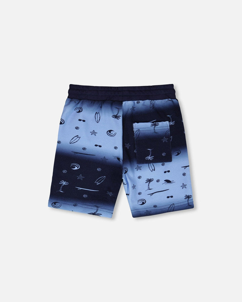 French Terry Shorts Blue Gradient