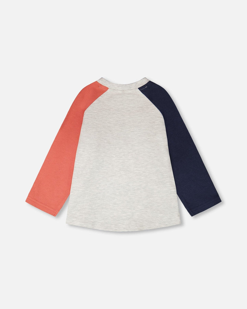 Jersey Long Sleeve T-Shirt Light Grey Mix