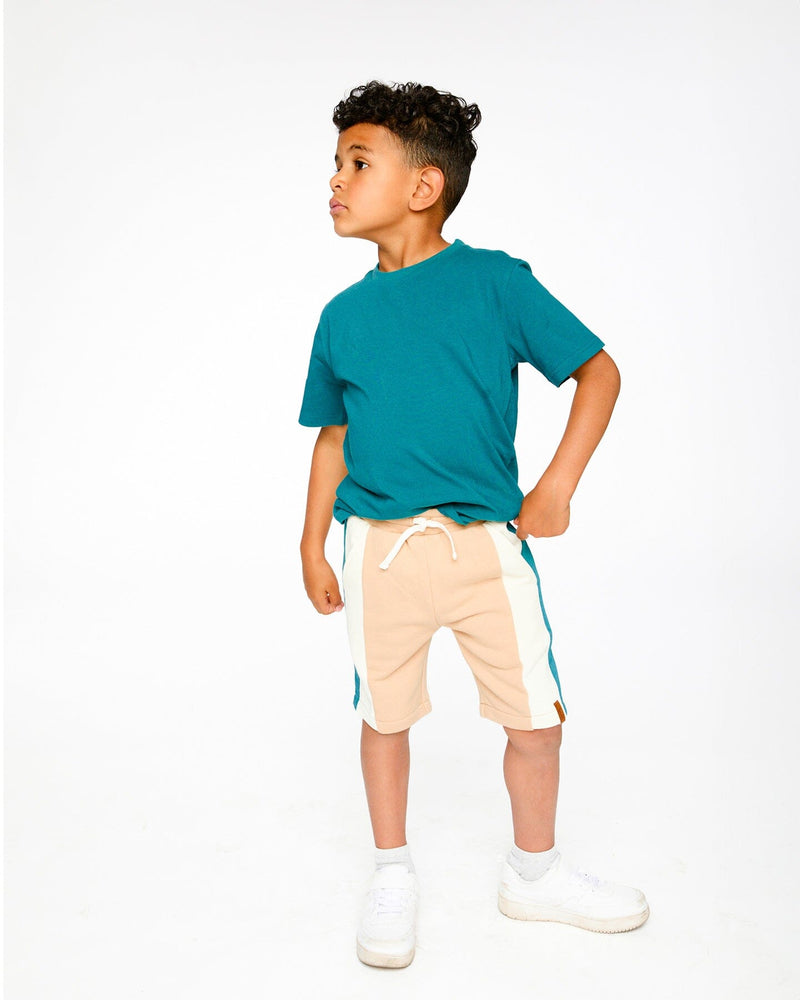 Sporty French Terry Shorts Beige