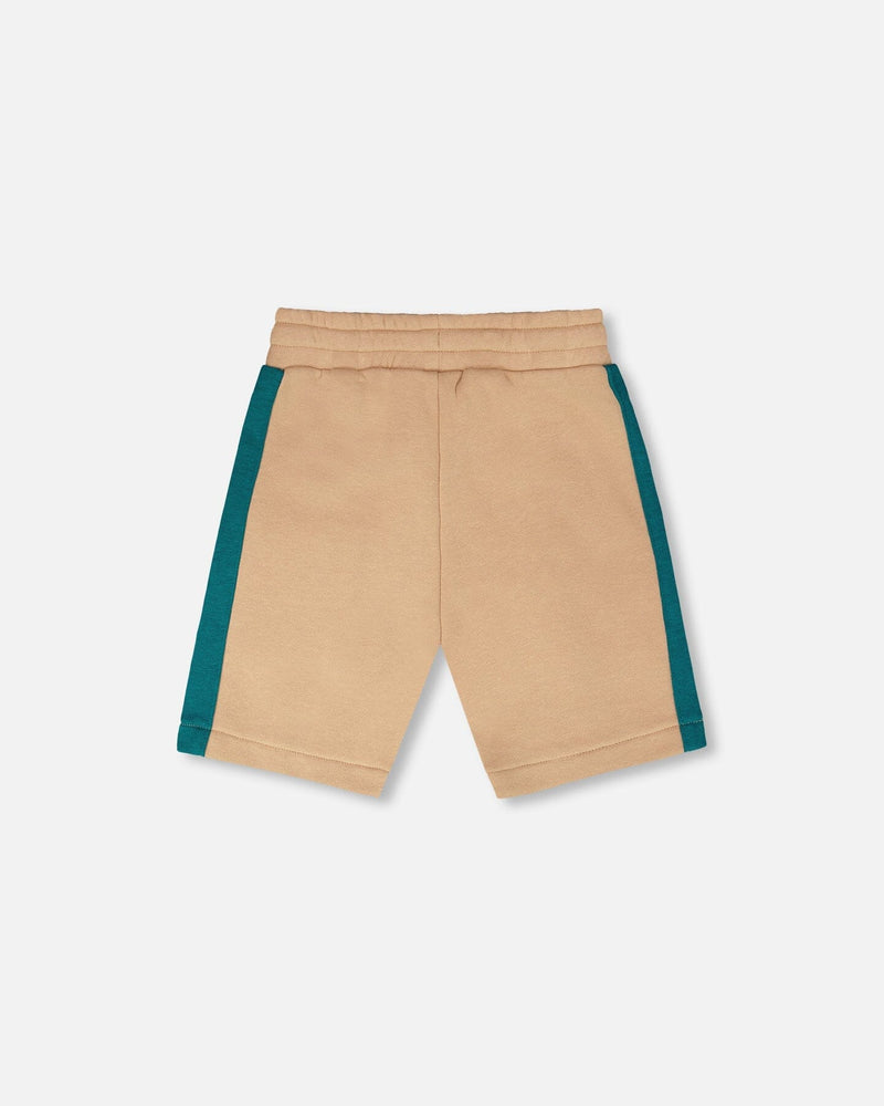 Sporty French Terry Shorts Beige