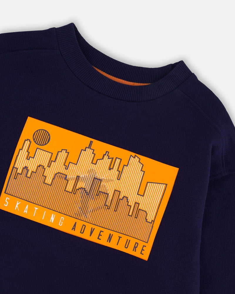French Terry Sweatshirt Dark Blue