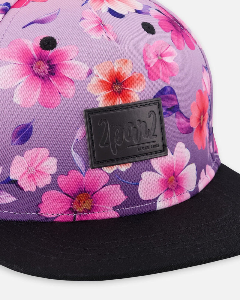 Cap Mauve Floral Gradient