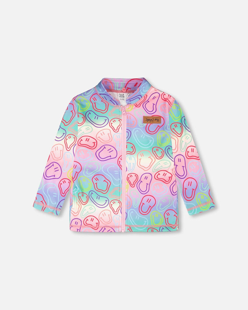 3-In-1 Two-Piece Mid-Season Outerwear Set Pink Colorblock