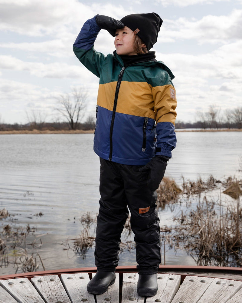 Two-Piece Mid-Season Outerwear Set Green, Yellow And Blue
