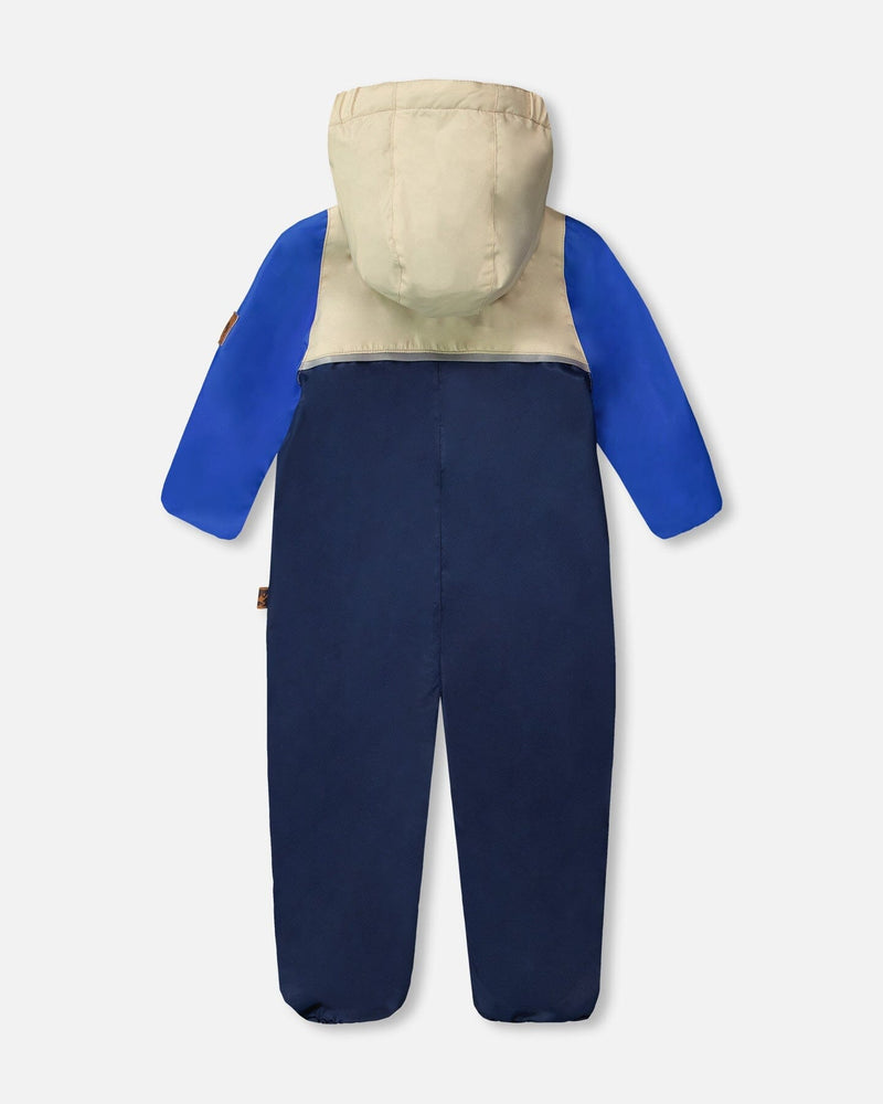 Baby Mid-Season One-Piece Outerwear With Hat Beige