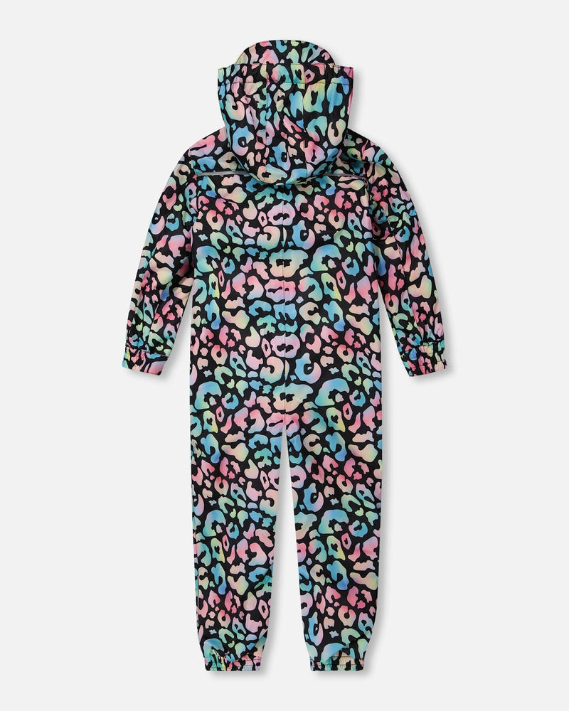 Kids Mid-Season One-Piece Outerwear Black Animal Print