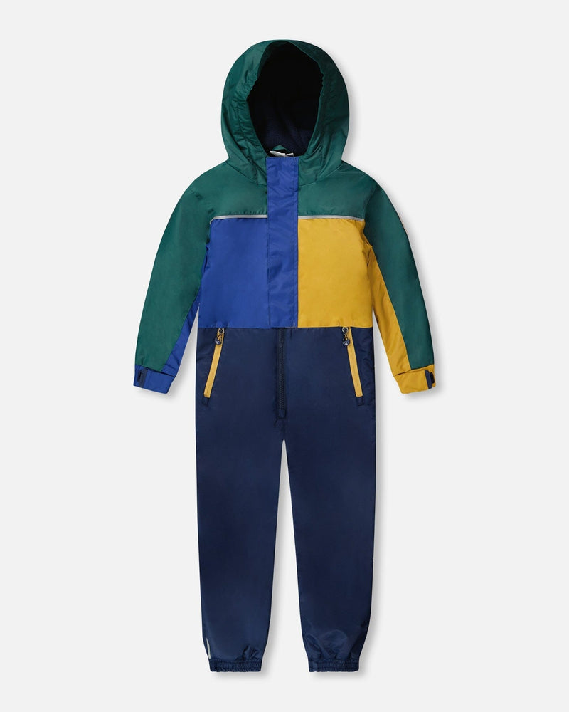 Kids Mid-Season One-Piece Outerwear Navy Colorblock