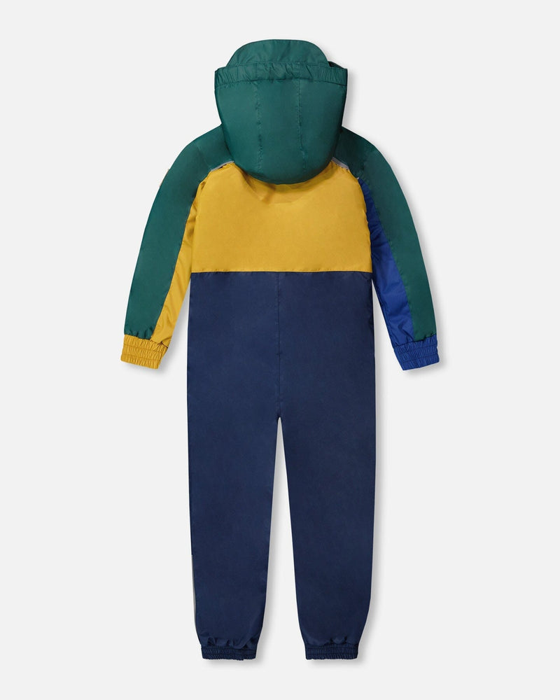 Kids Mid-Season One-Piece Outerwear Navy Colorblock