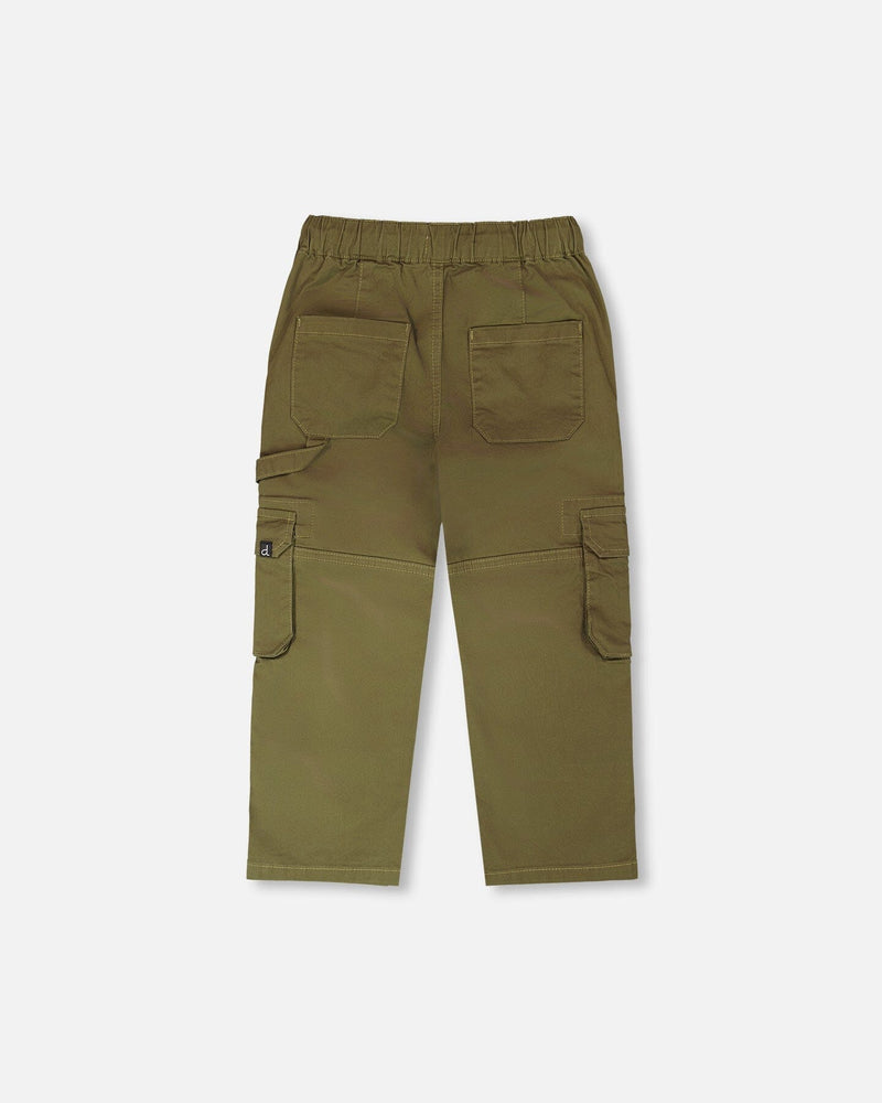 Stretch Twill Carpenter Pants Dark Khaki Green