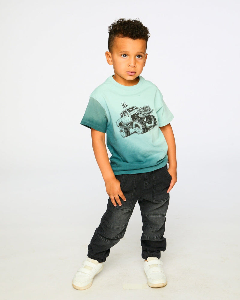 Stretch French Terry Denim Jogger Grey