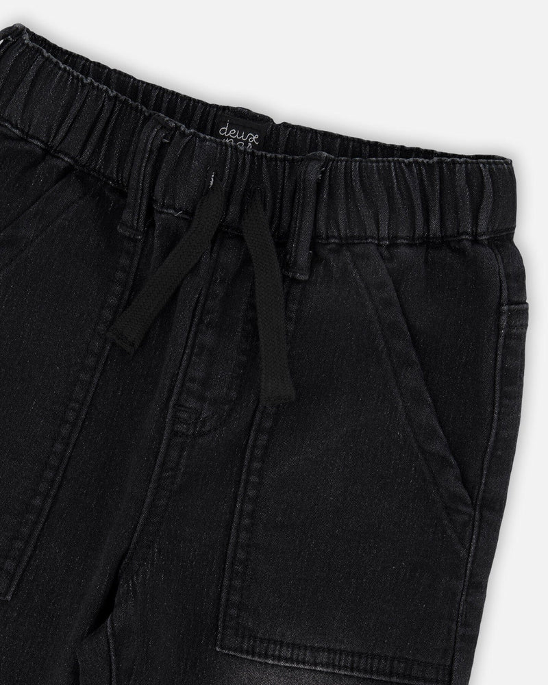 Stretch French Terry Denim Jogger Grey
