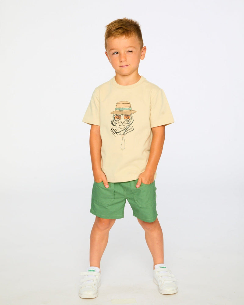Parachute Shorts With Patch Pockets Green