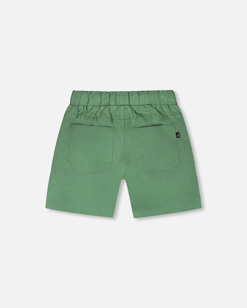 Parachute Shorts With Patch Pockets Green