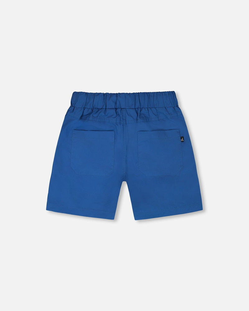 Parachute Shorts With Patch Pockets Dark Blue