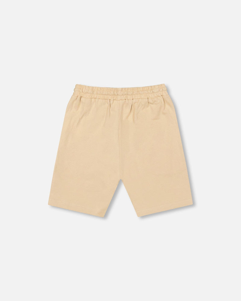 Organic Cotton Jersey Shorts Beige
