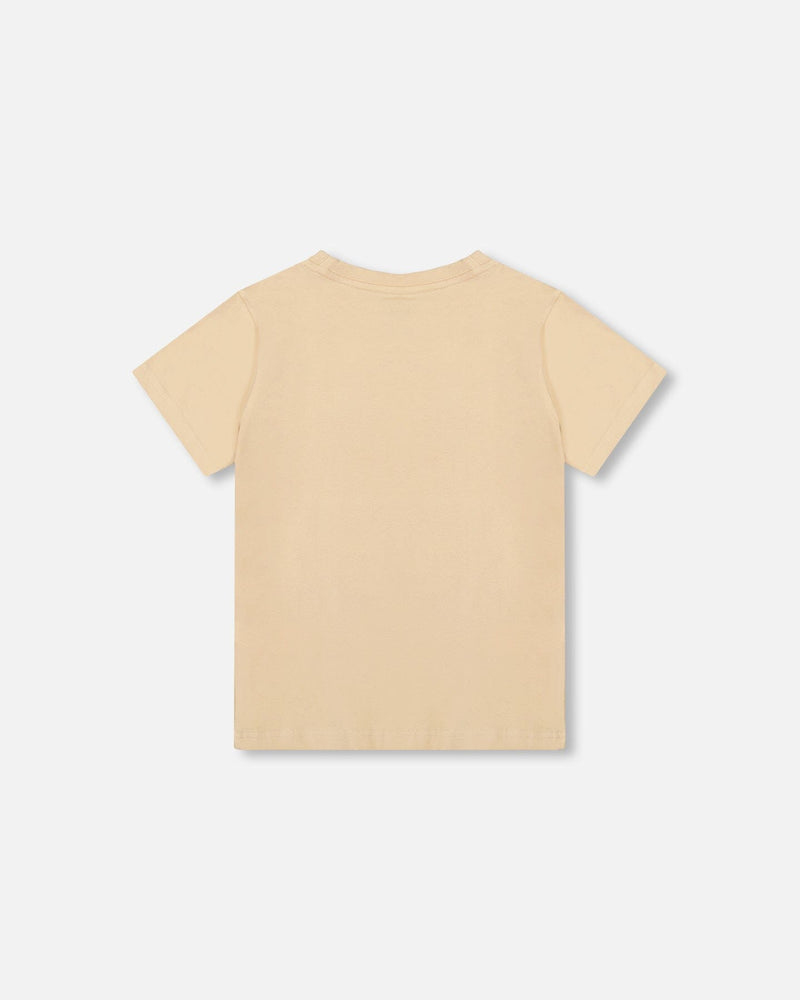 Organic Cotton Jersey T-Shirt Solid Beige
