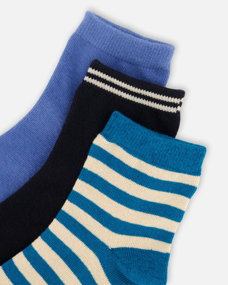 Socks (3 Pairs) Set Striped Green