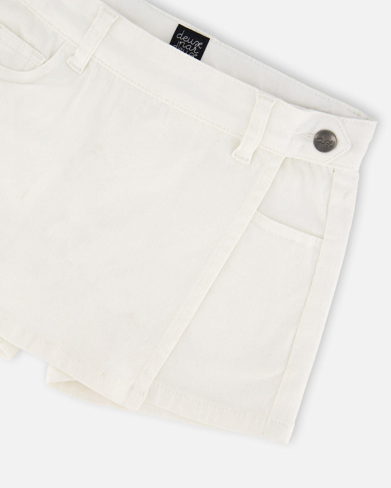 Stretch Twill Skort White
