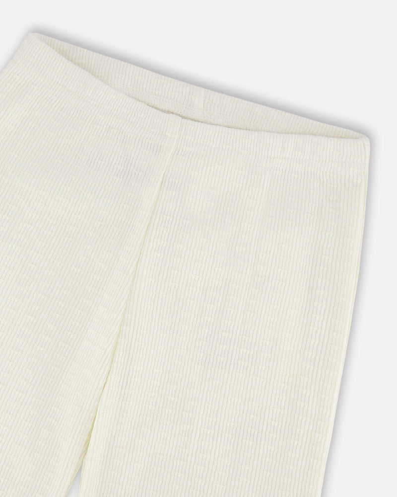 Crinkle Jersey Leggings Off White
