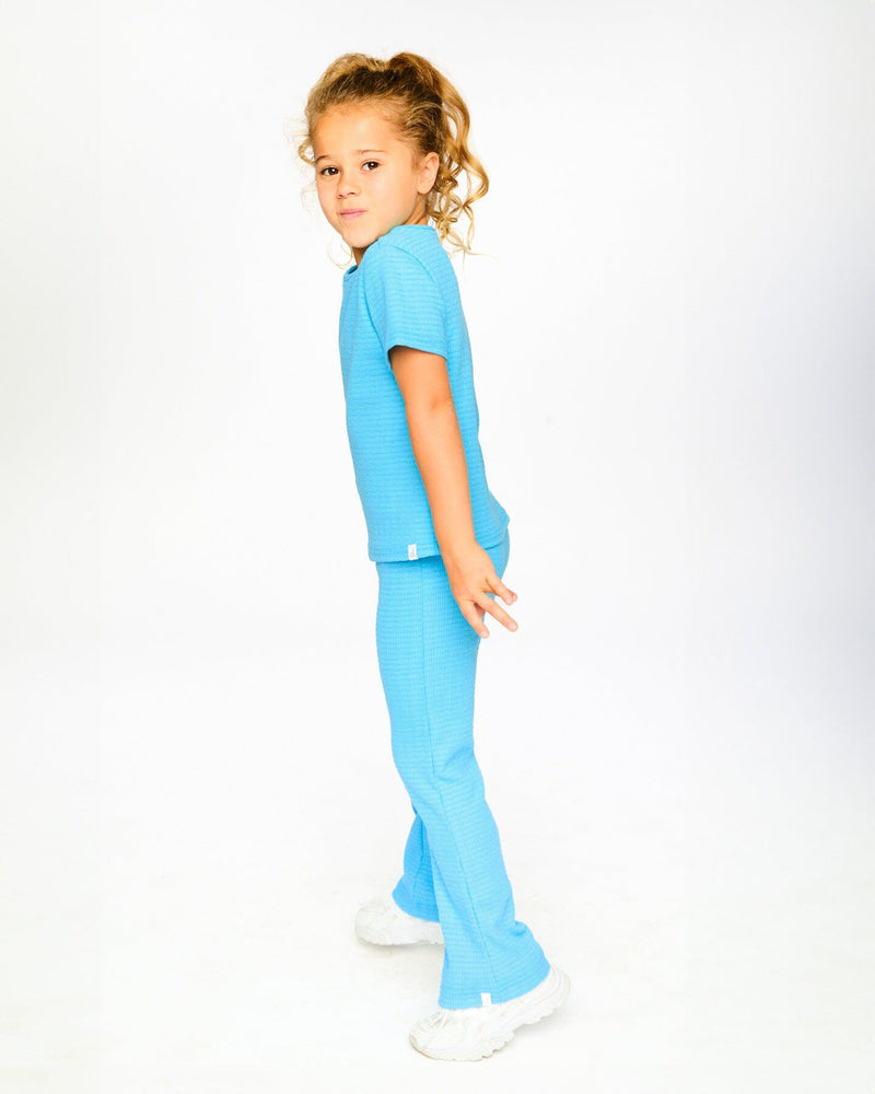 Crinkle Jersey Leggings Blue