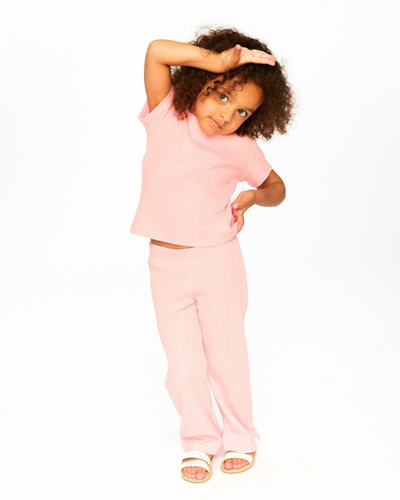 Crinkle Jersey Leggings Peach Pink